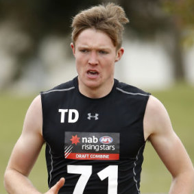 Cian McBride at the 2019 AFL Draft Combine. 