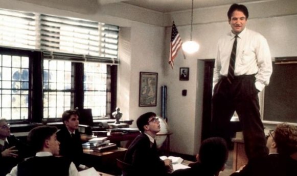 Robin Williams in Dead Poets Society.