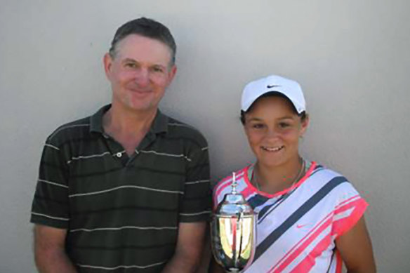 Jim Joyce with a young Ash Barty. During her hiatus from the sport, he began to doubt she would return.