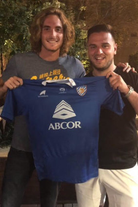 Tsitsipas' friends in Melbourne's Greek community have made him an adopted fan of Greek soccer club Northcote City. 