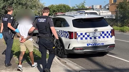 A raid that seized illicit tobacco, vapes and firearms in Melbourne in January.