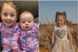 Cleo Smith (left), pictured with her baby sister, went missing from the family’s tent overnight at a popular campsite near Carnarvon.
