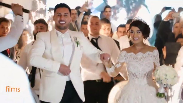In happier times: Salim Mehajer and Aysha Learmonth on their wedding day on Saturday, August 15, 2015.