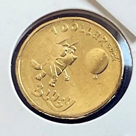 The “1 dollarbuck” coins were allegedly up for sale online just hours after being taken.