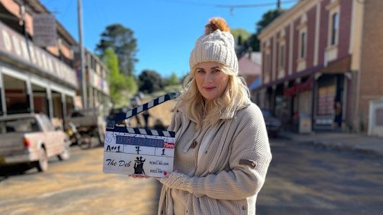 Rebel Wilson on the set of The Deb.