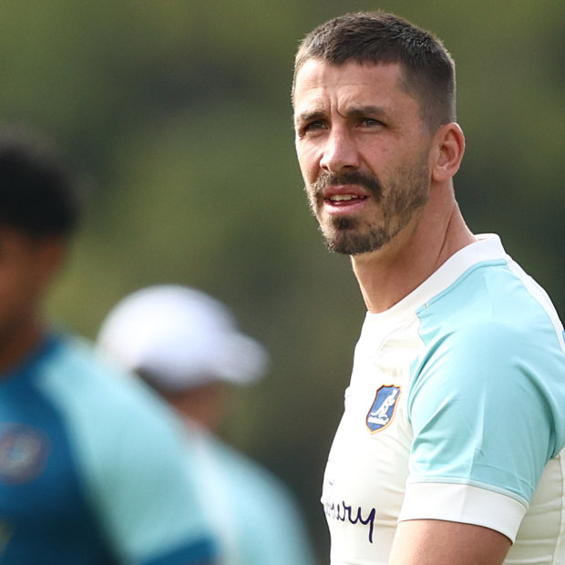 Back at it: Jake Gordon at Wallabies training in Brisbane.