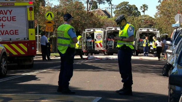 A man and a child have been seriously injured after being hit by a car near Neutral Bay Public School.