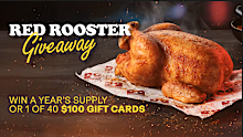 Win a year's supply of Red Rooster.