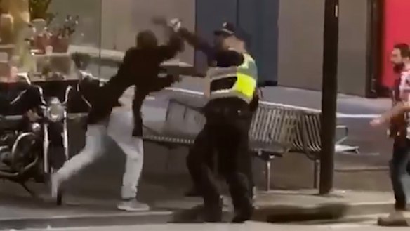 Moments before police shot Shire Ali.