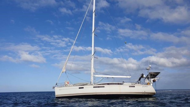 The yacht ran aground in the Abrolhos Islands, off the coast of Geraldton. 