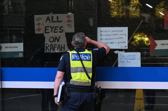 ‘Very substantial operation’: Melbourne Uni green lights police removal of protesters