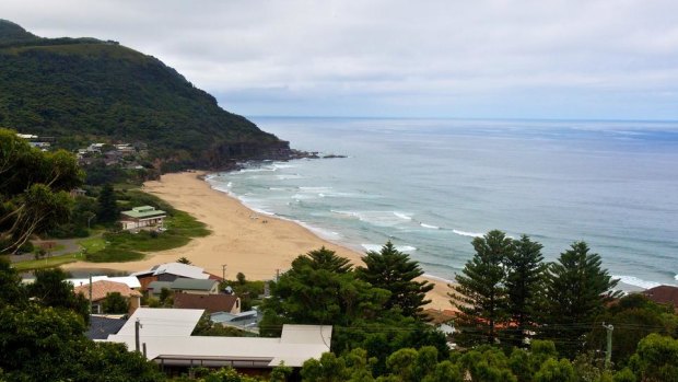 Stanwell Park Beach is about 27 kilometres north of Wollongong.