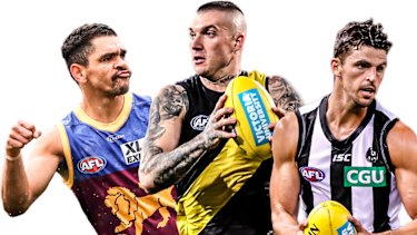 Charlie Cameron, Dustin Martin and Scott Pendlebury.