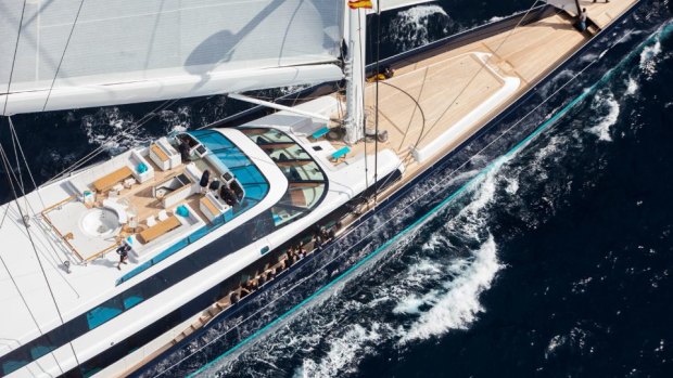 Norwegian billionaire's do it in style. Superyacht Aquijo is causing a stir around Rose Bay.