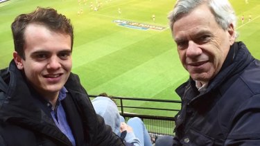 Liberal Party Victorian president Michael Kroger with his protege Marcus Bastiaan.