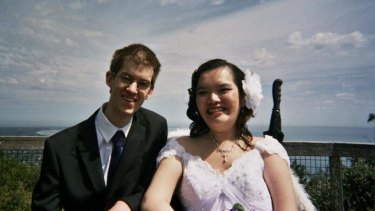 Alysia and Mathew on their wedding day. 