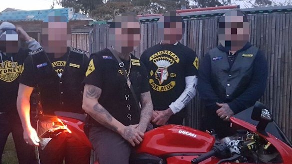 Members of the Satudarah MC Canberra on the Facebook profile of a former president.