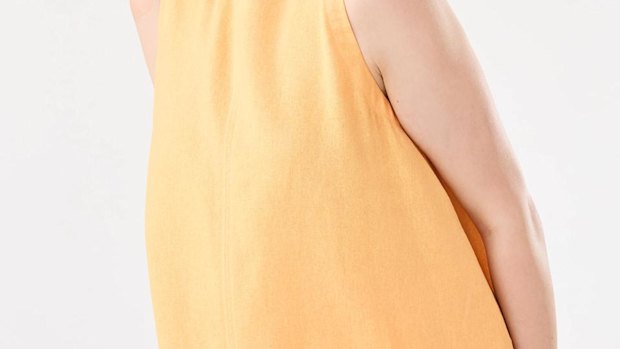 $18 C8062S26SLE002 SL Linen-Blend Swing Top (papaya). 