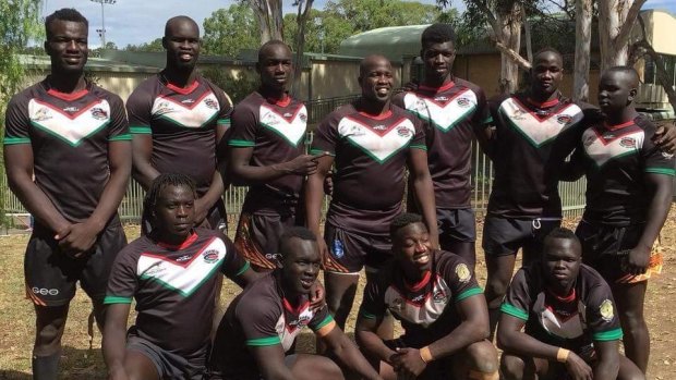 Giant strides: The Blacktown-based Africa United team.