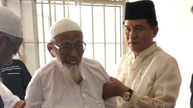 Yusril Ihza Mahendra (right) had lobbied Widodo for Bashir's early release.