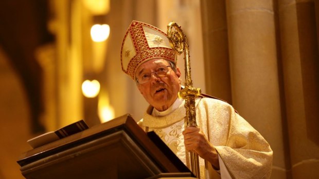 George Pell at St Marys Cathedral in Sydney in 2014.