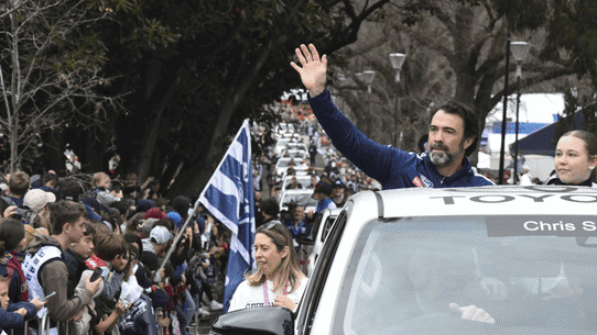 Images of the grand final parade.