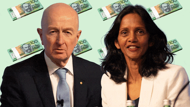 Macquarie Group chairman Glenn Stevens and CEO Shemara Wikramanayake.