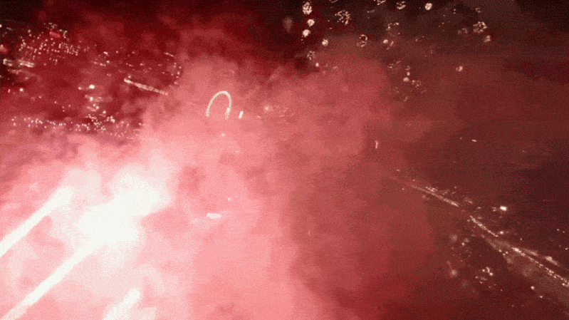 Drone pilot captures explosive footage of Brisbane’s fireworks show