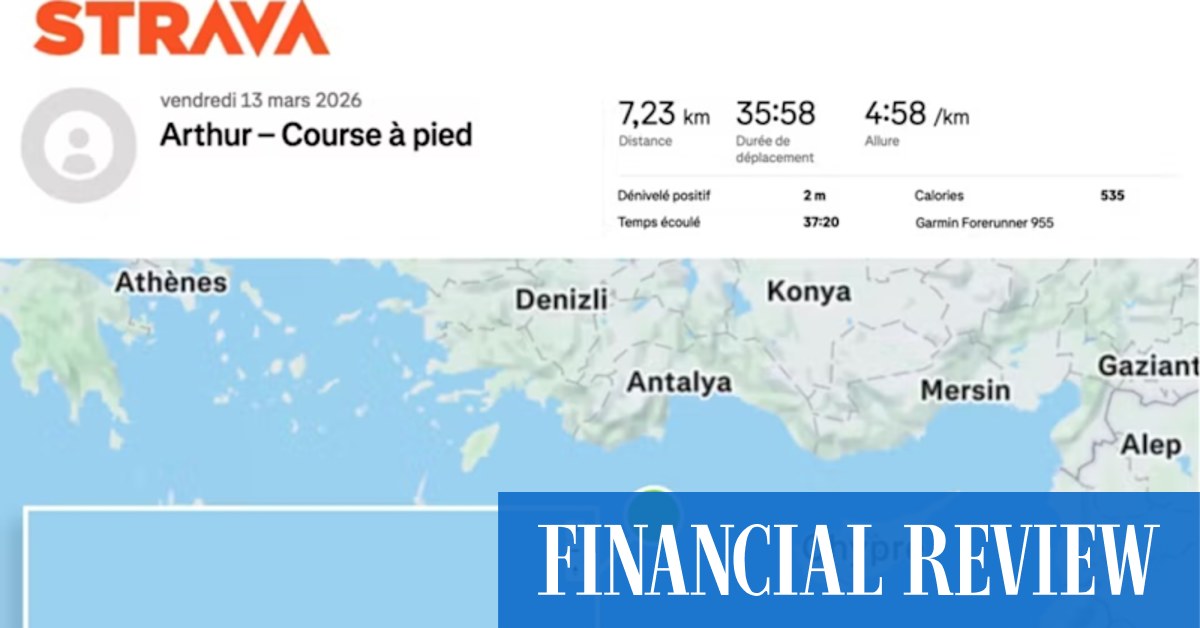 afr.com - Ben Stockton - Strava fitness boast exposes aircraft carrier's location