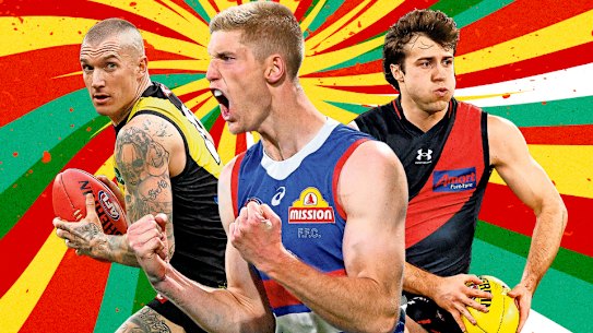 Dustin Martin, Tim English and Andy McGrath are free agents in 2024. 