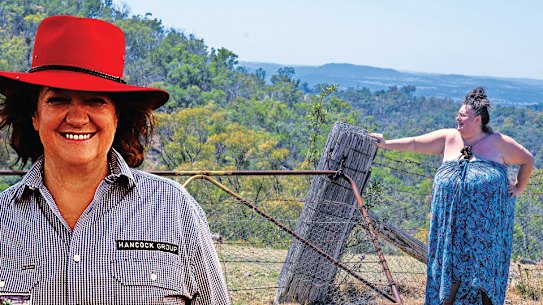 Kathy Pope is suing Gina Rinehart over a dispute over 12 kilometres of fencing.