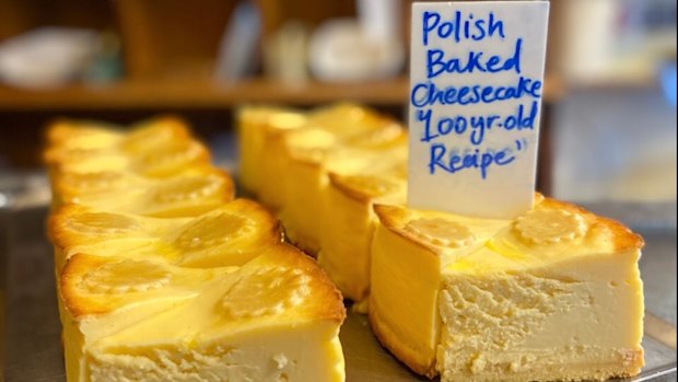 Polish baked cheesecake at St Kilda stalwart Monarch Cakes.