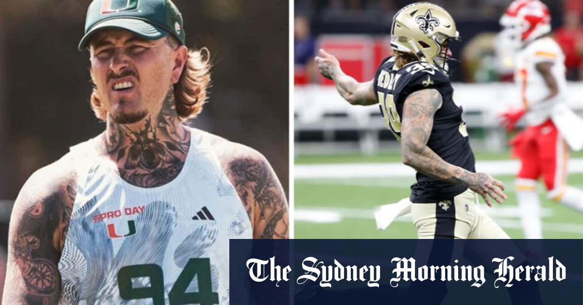 NFL 2023: New Orleans Saints punter Lou Hedley American football's new cult  hero