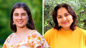 Sabrina Guse and Gabriella Marcelline, winners of the Brisbane Times essay competition