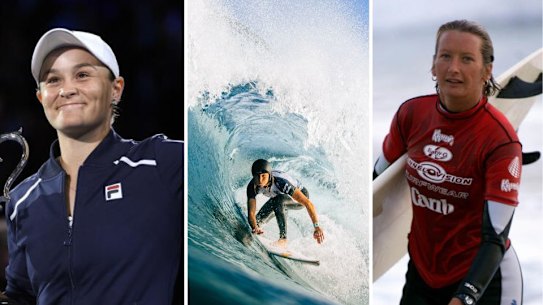 Ash Barty, Molly Picklum and Layne Beachley.