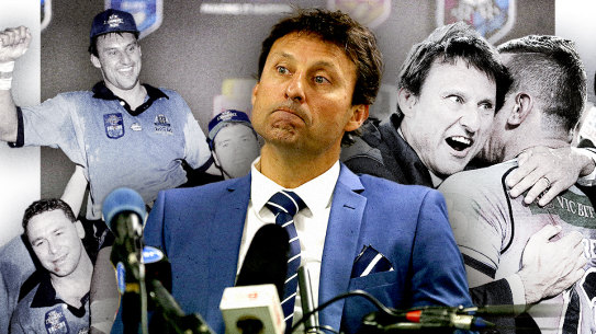 Laurie Daley during NSW coaching and playing days