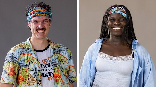 Australian Survivor: Titans v Rebels contestants Eden Porter (left) and Viola Jokudu.