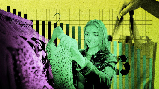 Real Money shopping green sustainable shops buying thrift clothes ethical generic