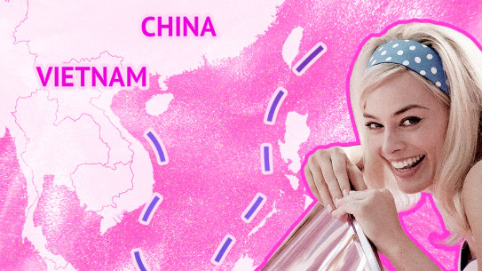 Barbie has been banned by Vietnam over its depiction of the nine-dash line.