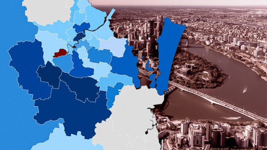 The Brisbane suburbs shrinking the fastest.
