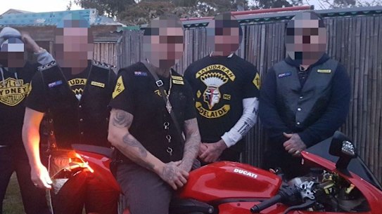 Members of the Satudarah MC Canberra on the Facebook profile of a former president.