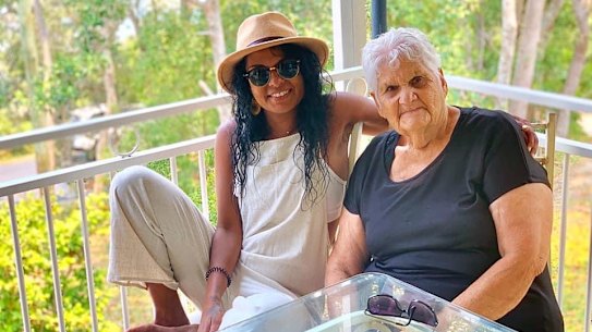 Teela Reid started a Facebook page and warned family and friends to keep their distance from elders, including her  grandmother, Aunty Dawn (Stella Reid), in Gilgandra, to stop the spread of COVID. 