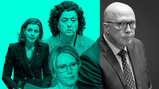 Allegra Spender, Monique Ryan, Zoe Daniel and Peter Dutton.