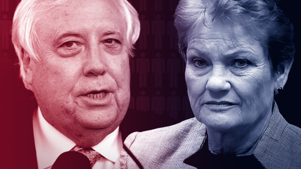 Clive Palmer gains edge over Pauline Hanson’s One Nation in a growing contest for disaffected voters