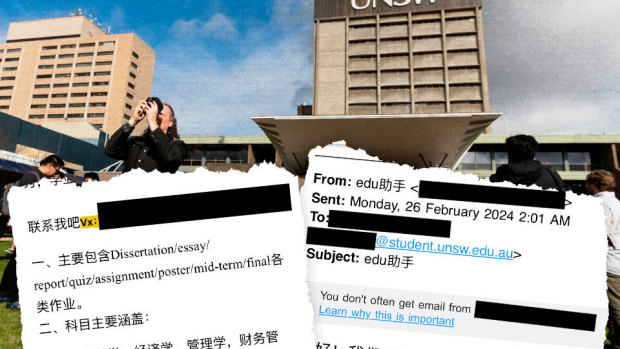 Illegal contract cheaters target students via university issued email addresses