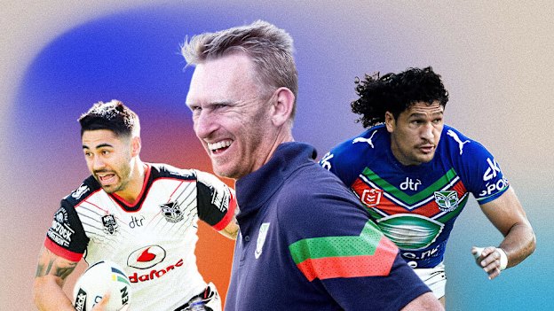 Shaun Johnson, Andrew Webster and Dallin Watene-Zelezniak.