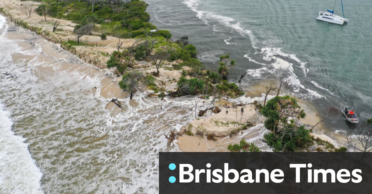 Waves cut through Bribie Island as south-east Queensland gets battered - Vimarsana News
