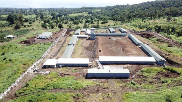 Tanumalala Prison in Samoa when it was under construction.