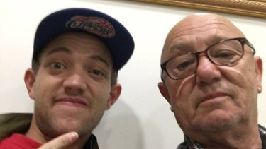 Liam Anderson with his father, Angry Anderson. 