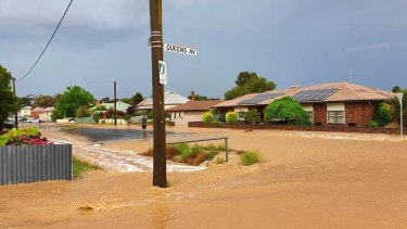 Heavy rain caused flash flooding in St Arnaud on Wednesday afternoon.